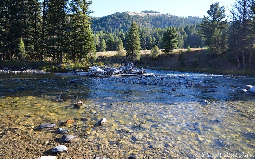Gallatin River on the Rainbow Ranch property