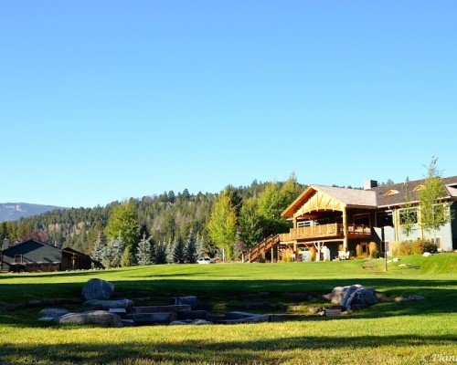 Views of the lodge from the river